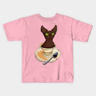 Black Cat Coffee Kids T-Shirt